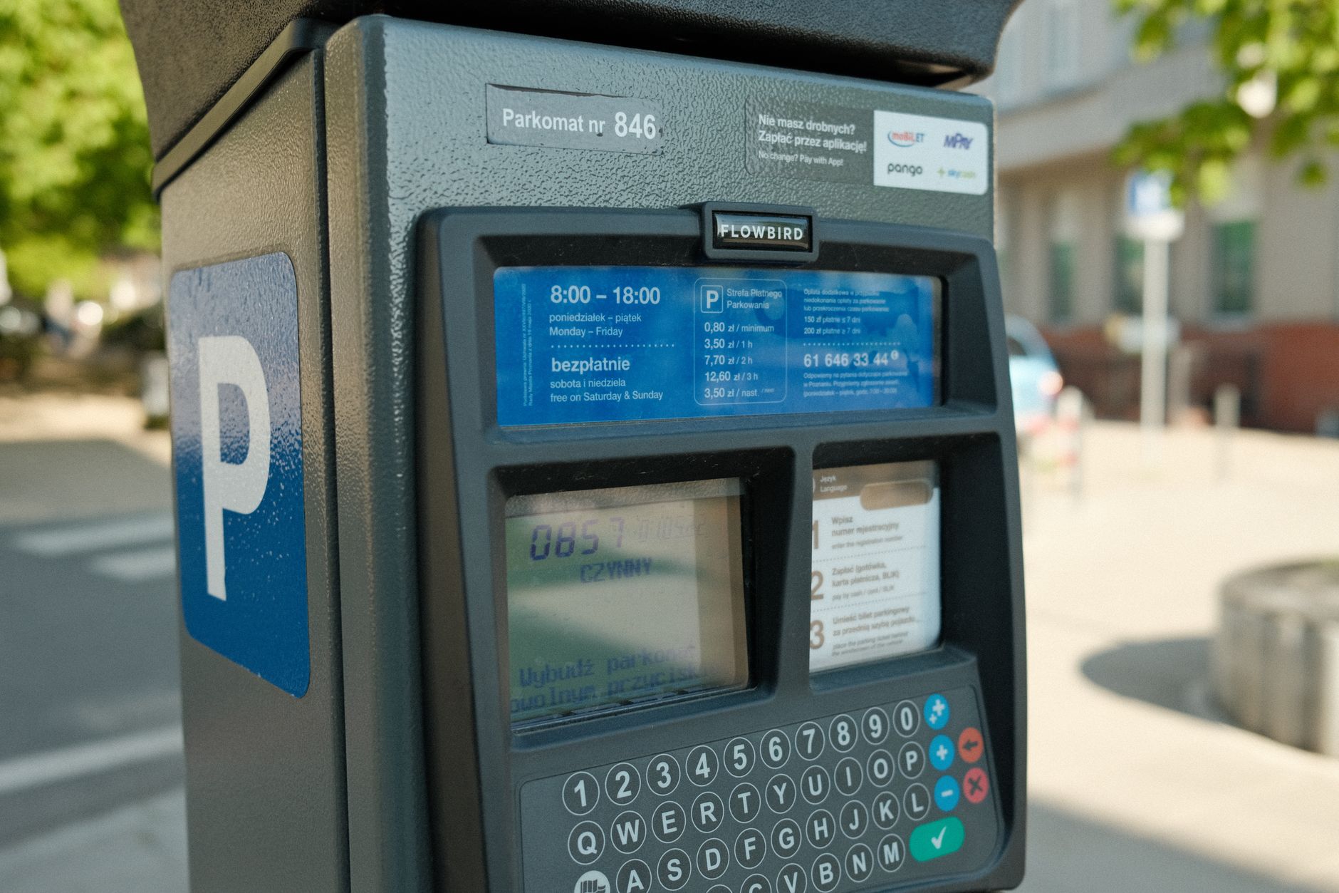Parking machine which dispenses parking ticket for vehicles
